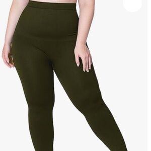 Shapermint Essentials High-Waisted Shaping Leggings Sz 3XL Olive